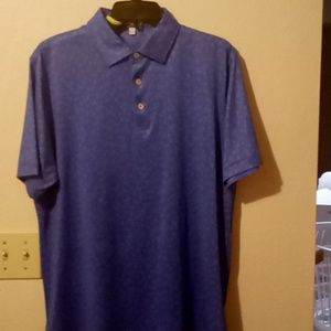 Peter Millar purple men's short sleeved polo shirt size medium